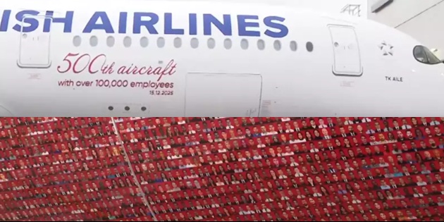 100 Bin Çalışanın Fotoğrafıyla Süslenen Uçak Envantere Girdi